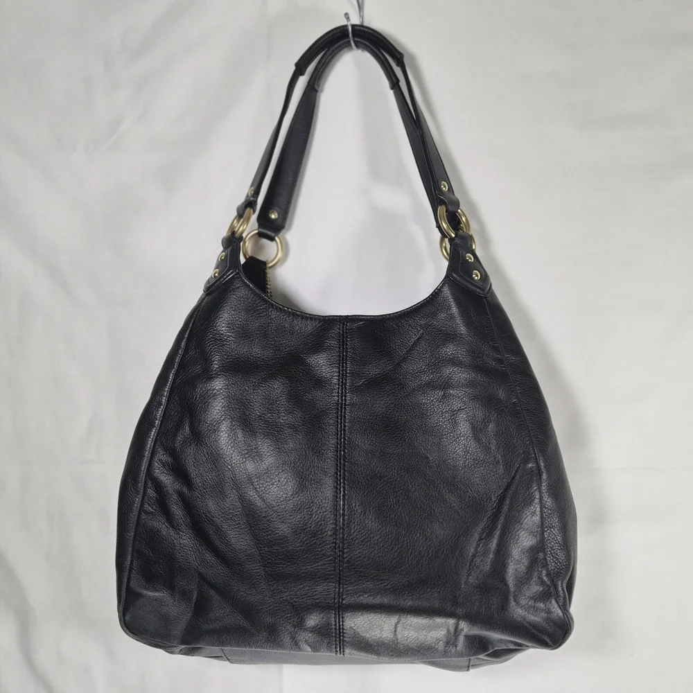 Y2k Coach Campbell F24686 Black Leather Hobo Shoulder Bag Purse Handbag